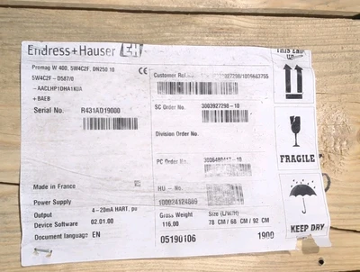 New | in-Stock Endress+Hauser 5W4C2F-D587/0 Meters - Misc Indiana US | J&J Industrial Supply #884405
