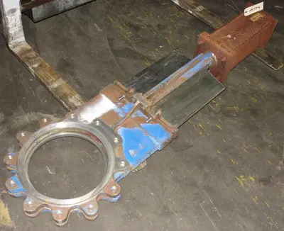 SPC5996  Valve 14" Hilton Valve Inc. gate valve, pneumatic, Stainless Steel Contact Parts