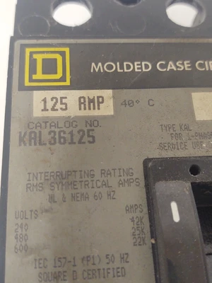 USED Square D KAL3612535