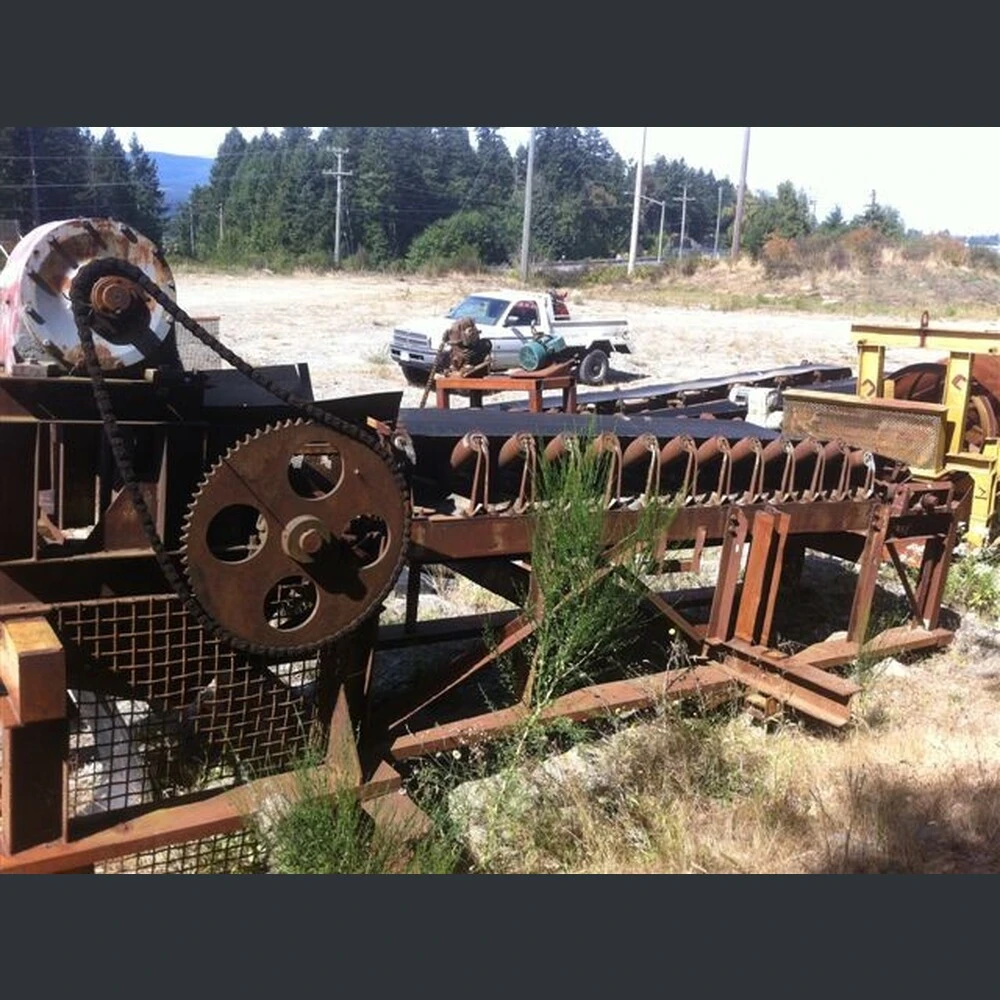 Used 36 in. x 20 ft. Belt Feeder. 10 Ft. High Overall. Complete with Steel Hopper.