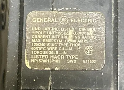 Used GE THQB115 Miscellaneous Equipment (Electrical & Power) | Surplus Asset Holdings #1197252