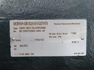 New | in-Stock SEW-EURODRIVE R80P Gearboxes British Columbia CA | Lenmark #268393