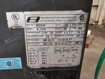 Used REX MANUFACTURING BA225JM Transformers British Columbia CA | Lenmark #1426517