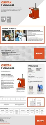 20" X 20" X 28" ORWAK  MODEL #5031-E HYDRAULIC VERTICAL COMPACTOR / BALER: STOCK #16758