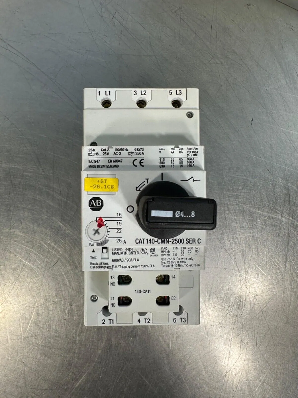 Allen Bradley 140-CMN-2500 Ser. C Motor Protector Circuit Breaker (4B-29)