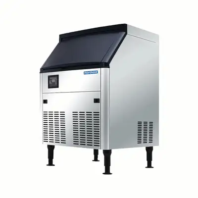 New | in-Stock FalconRestaurantSupply New Norpole 280lb. Stainless Cube-Style Ice Maker with Bin NPCIM280 Ice Machines Illinois US | Falcon Restaurant Supply #1376804