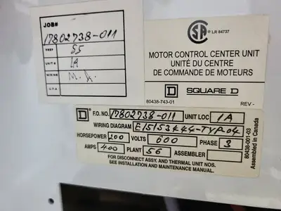 USED SQUARE D MODEL 6