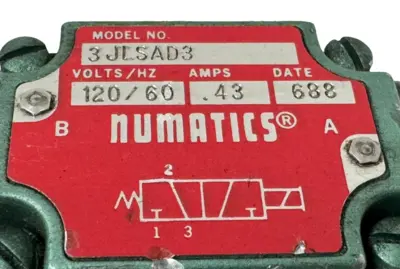 NEW NUMATICS 3JLSAD3 PNEUMATIC VALVE 120V/60HZ .43A