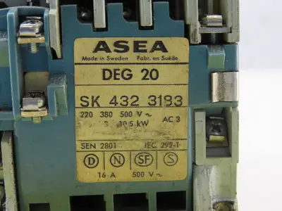 ASEA SK 432 3183 DEG 20 Contactor