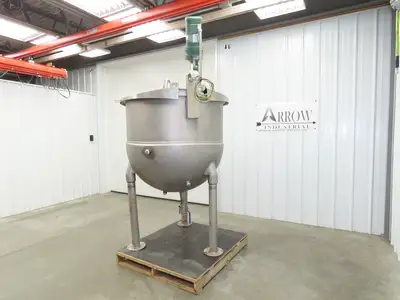 Groen Direct Steam Kettle 200 Gallon Food Grade Mixing Tank 1/3Hp Lightnin