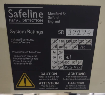 🔥Safeline Gravity Feed Metal Detector Parts Only