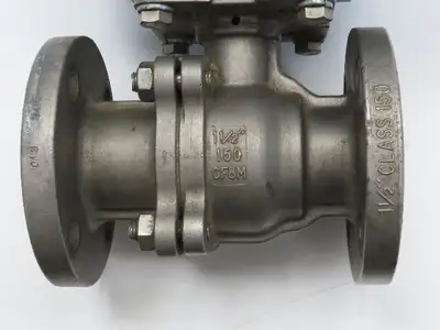 Flowserve 1-1/2" Stainless Ball Valve Compact II Pneumatic Actuator C30 SR-2C