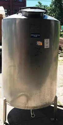 400 Gal Golden Seal Process Equipment Vertical Stainless Steel Tank W/Top Manway