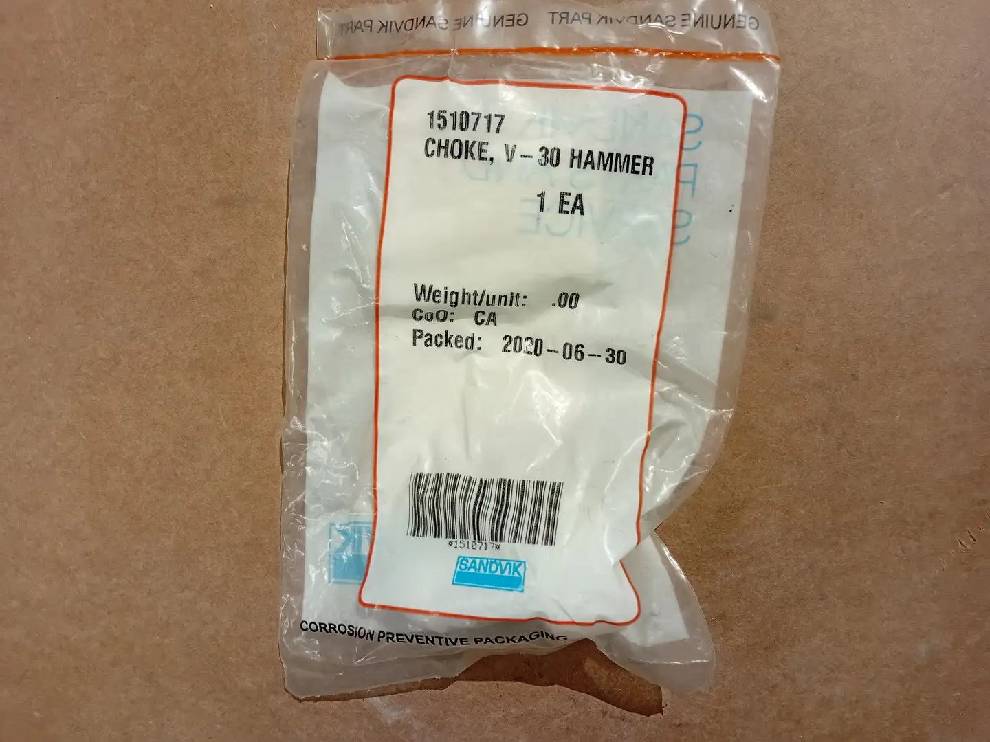 Used SANDVIK 1510717 Parts British Columbia CA | Lenmark #1440268