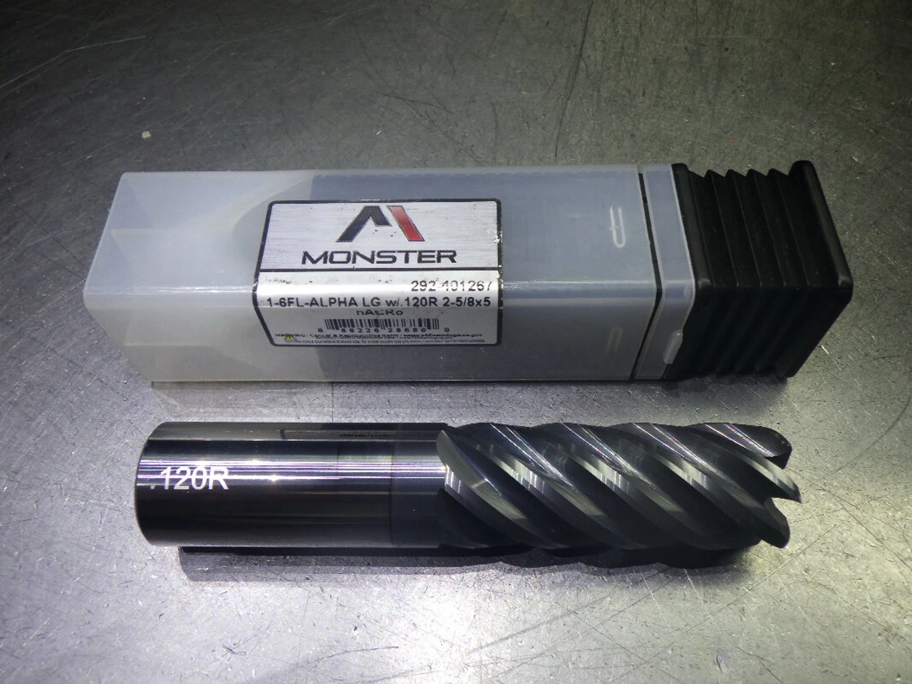 Monster 1" 6 Flute Carbide CR LG Endmill 1" Shank .12" R 292-401267 (LOC669)