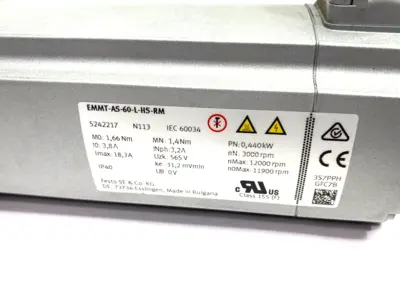 USED FESTO SERVO MOTOR 440W 14300RPM MAX