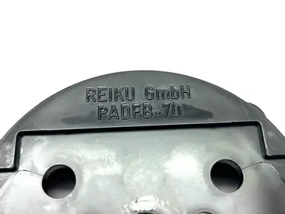 USED REIKU ROTARY FLANGE SEAL FITTING 7-HOLE 70MM BLACK POLYAMIDE