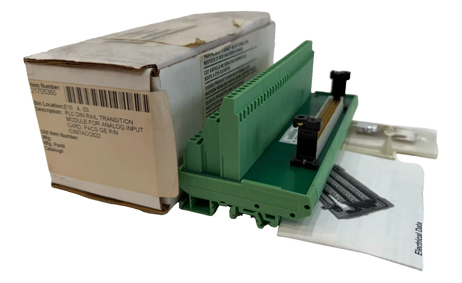 NEW GE FANUC IC697ACC822 A DIN RAIL TRANSISTION MODULE
