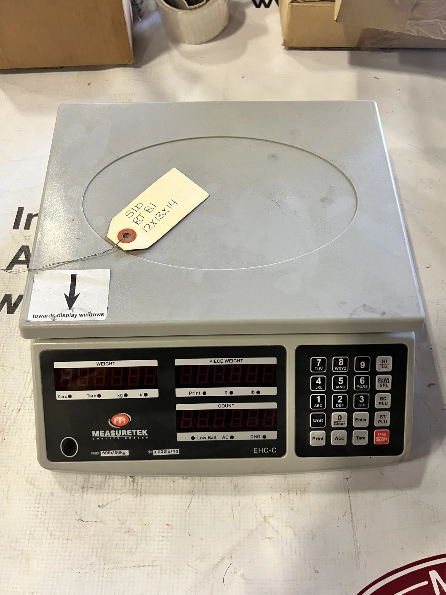 MEASURETEK model:EHC-C-30 MAX 60LB
