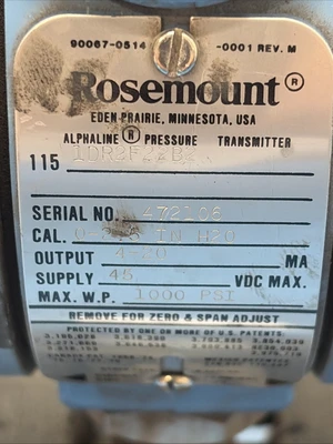 Used Rosemount 1151DR2F22B2 Test Equipment - Other Indiana US | J&J Industrial Supply #1260413