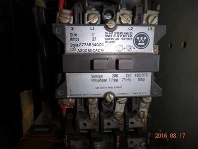 Westinghouse Type W Size 1 Motor Control Center
