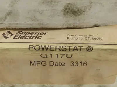 Superior Electric Q117U Powerstat Variable Transformer Variac 1.2Kva 120V 1PH