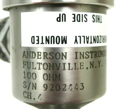 NEW ANDERSON INSTRUMENT 100-OHM 9202443 CH-4 FLOW SENSOR 100OHM CH4