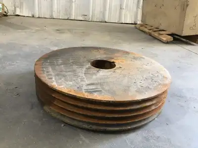 22″ x 4-1/4″ 4-Groove V-Belt Sheave / Pulley ; 3/4″ x 3/4″ Grooves , 4.25″ input