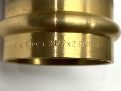 USED VIEGA PROPRESS TEE FITTING 2-1/2" W/ 2-1/2 X2" & 2-1/2 X1-1/2" REDUCERS