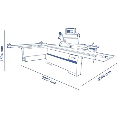 SCM minimax si x Circular saw with ±46° double tilting blade