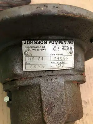 USED JOHNSON PUMP (PART OF SPX FLOW) HR 21 – A MODEL DESIGNATION IN THEIR CENTRIFUGAL PUMP LINE.