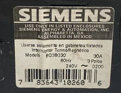 USED SIEMENS BQ3B030