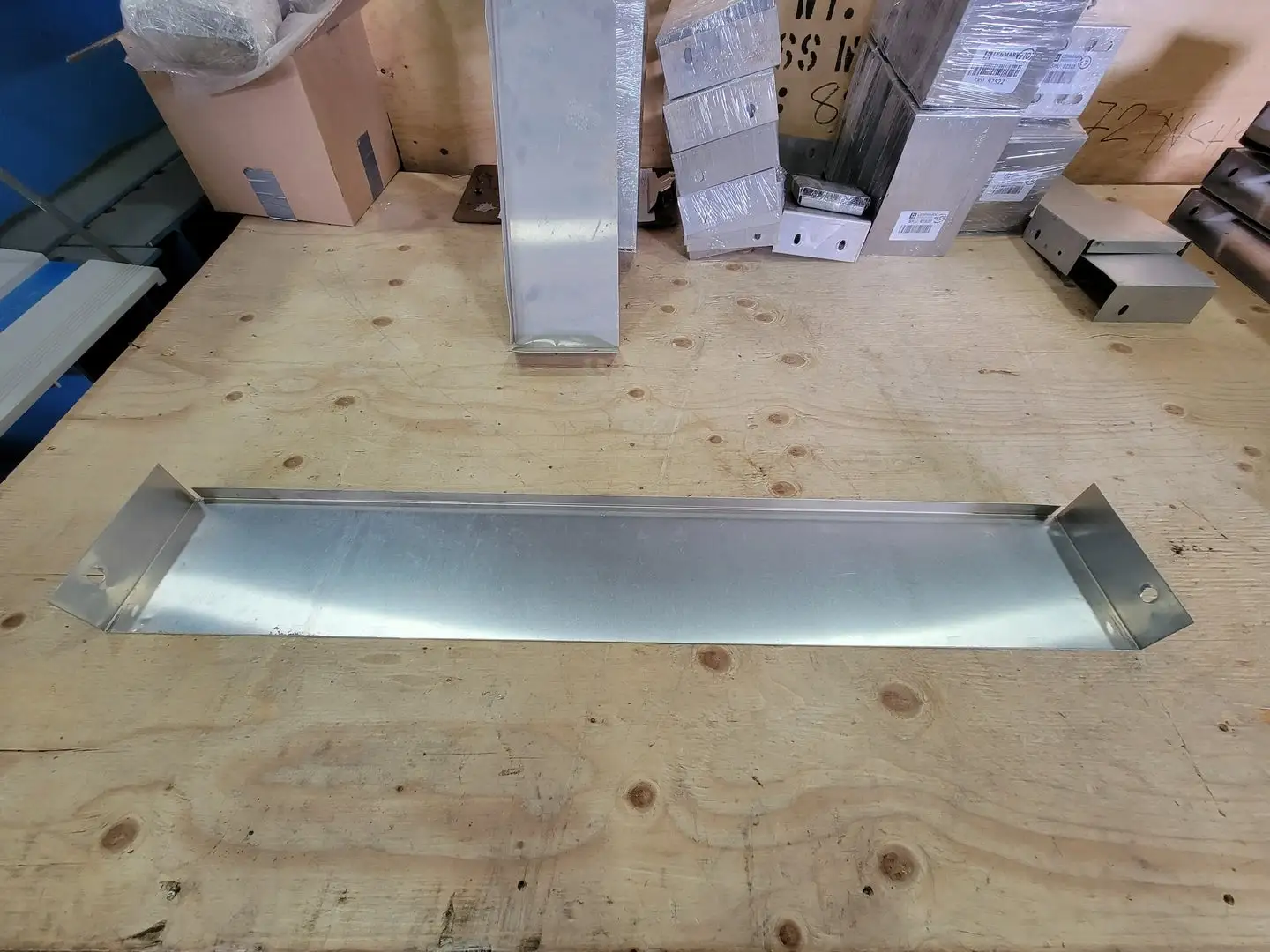 2 Hole, 2-1/4" Blind End Cable Tray