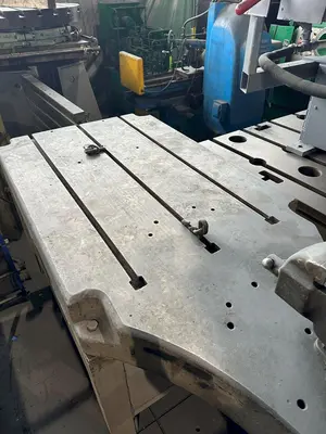 32" X 64" T SLOTTED WORK TABLE WITH VISE. STOCK # 0735022