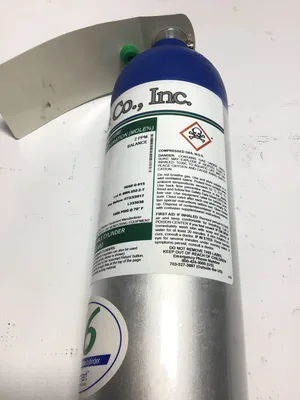 W.B. Wells Co. Inc. 116ES-252-2 116-Liter Refillable Calibration Gas Cylinder