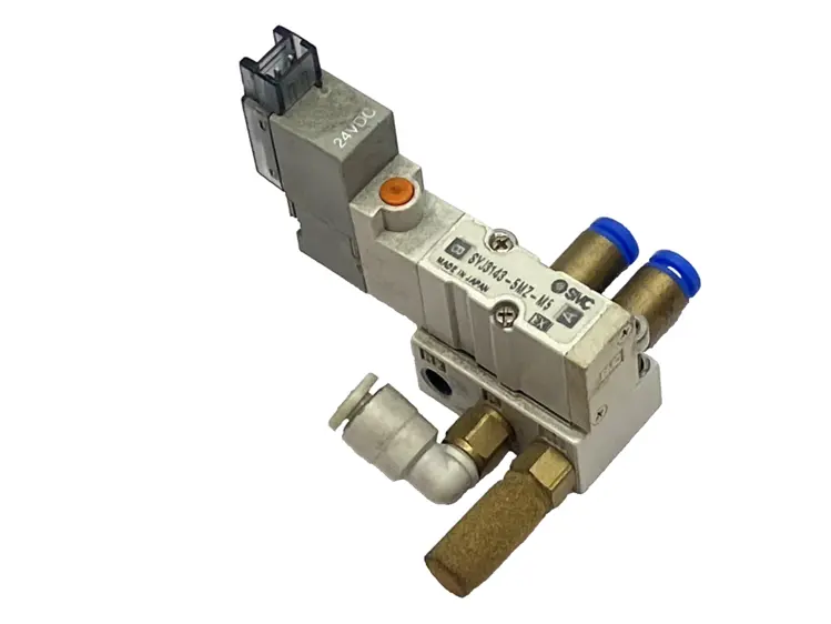 Used SMC Solenoid Valve 24VDC 5 Way Valve Base Solenoid Valves Michigan US | Maverick Industrial Sales #1397724