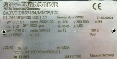 NEW NORD SA37/TDRS71S4/MM05/LN GEAR MOTOR SA37TDRS71S4MM05LN