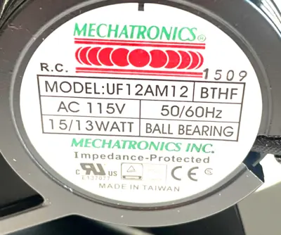 NEW MECHATRONICS UF12AM12 BTHF AC FAN 115V 50/60HZ