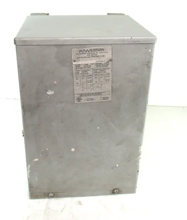 Used POWERTRAN PTN102-7.5K Transformers Kentucky US | Industrial Parts R Us Inc. #352414