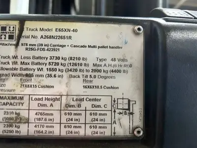 Used HYSTER E65XN-40 4-Wheel Sit down Electric Counterbalance Forklifts Illinois US | Somerset Equipment Sales #1546229