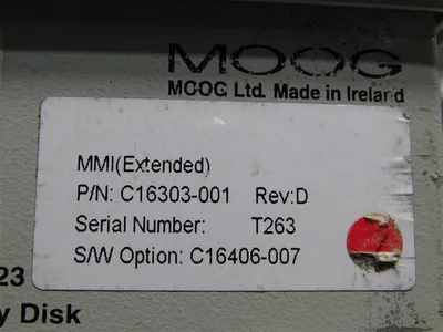 Moog C16303-001 ParCon Jr. Parison Programmer Used