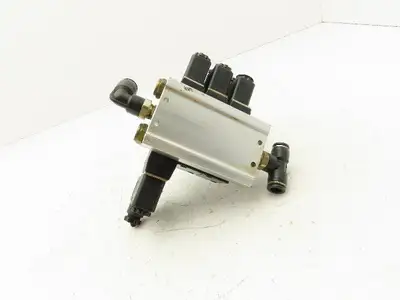 Shako PU322-02-S PU520-02D Pneumatic Solenoid Valve 3-Station Manifold 24VDC