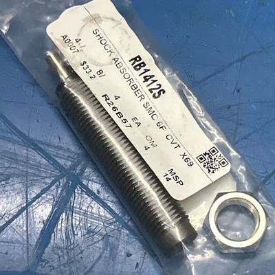 (3) NEW SMC RB1412S Pneumatic Guided Shock Absorbers New In Sealed Bag