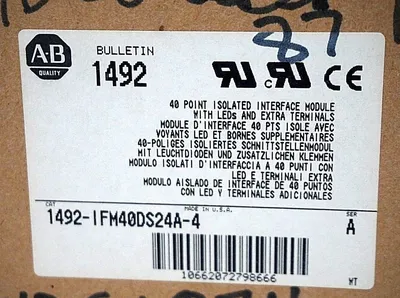 NEW ALLEN BRADLEY 1492-IFM40DS24A-4 INTERFACE MODULE SER.A 1492IFM40DS24A4