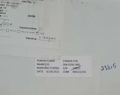 USED Perkin Elmer N6480320