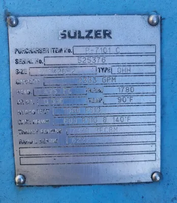 USED SULZER 6X8X26-2