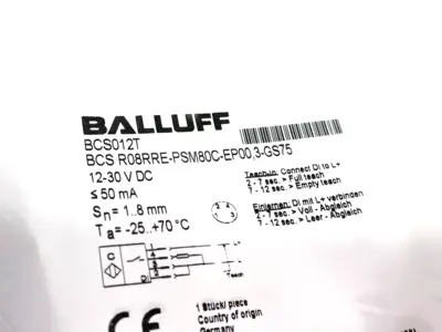 BCS012T | Balluff  Capacitive Sensor, Teachable SD, BCS R08RRE-PSM80C-EP00,3-GS75 - New