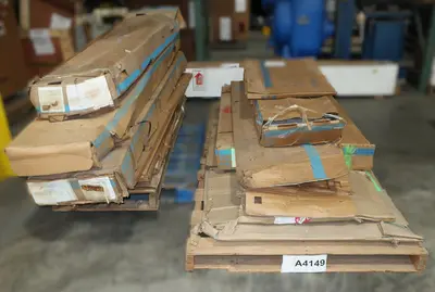 2 PALLETS OF ASSORTED EATON SWITCHBOARD PANELS, PANEL DOORS