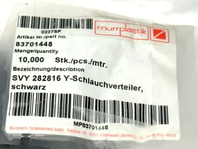 83701448 | Murrplastik  Y-Shaped Conduit Wear Protector SVY 282816 LOT OF 10 - New Other