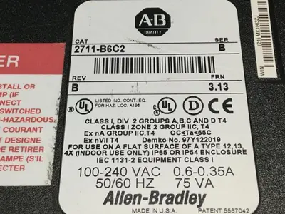 USED ALLEN BRADLEY 2711-B6C2 SER B